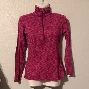 Columbia Women's Vibrant Pink Long Sleeve Quarter-Zip Top